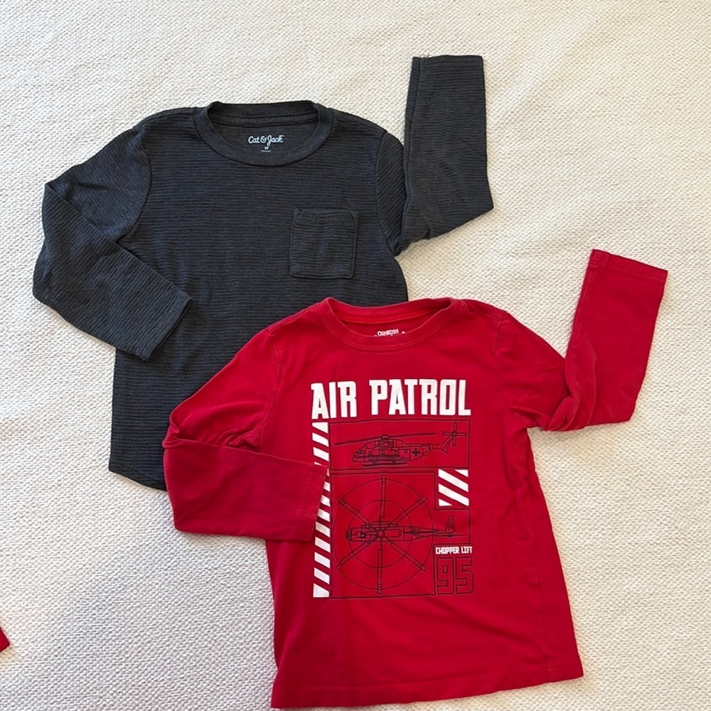 Oshkosh and Cat & Jack Long Sleeve T shirts Bundle